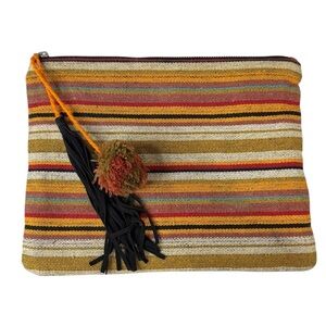 Bay Sky Woven Clutch Bag